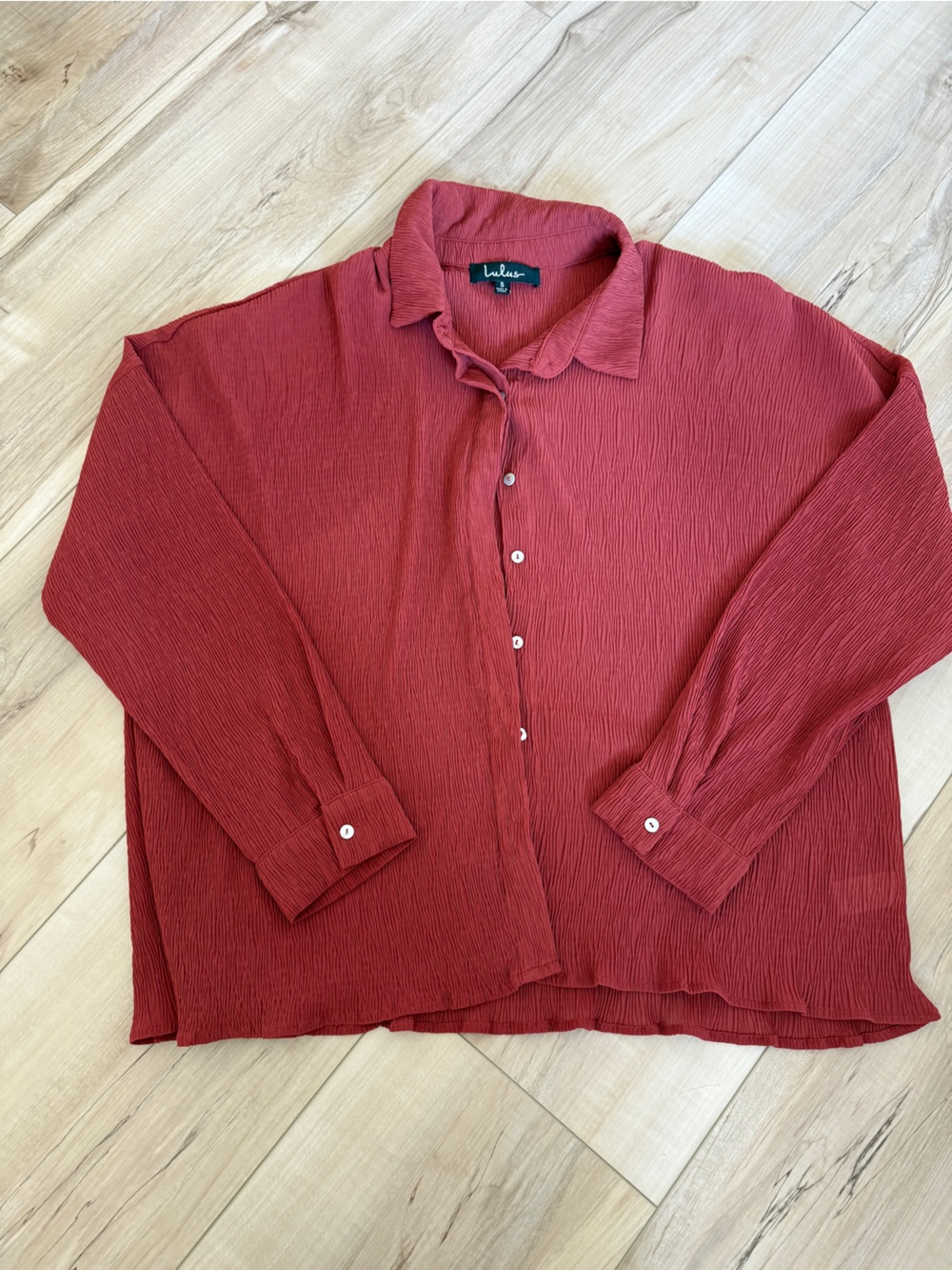Lulu's Textured Button-Up Shirt